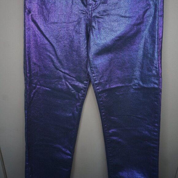 New Levi's Premium Candy Coated Ribcage Straight Ankle Jeans in Purple size 25 - Picture 4 of 15